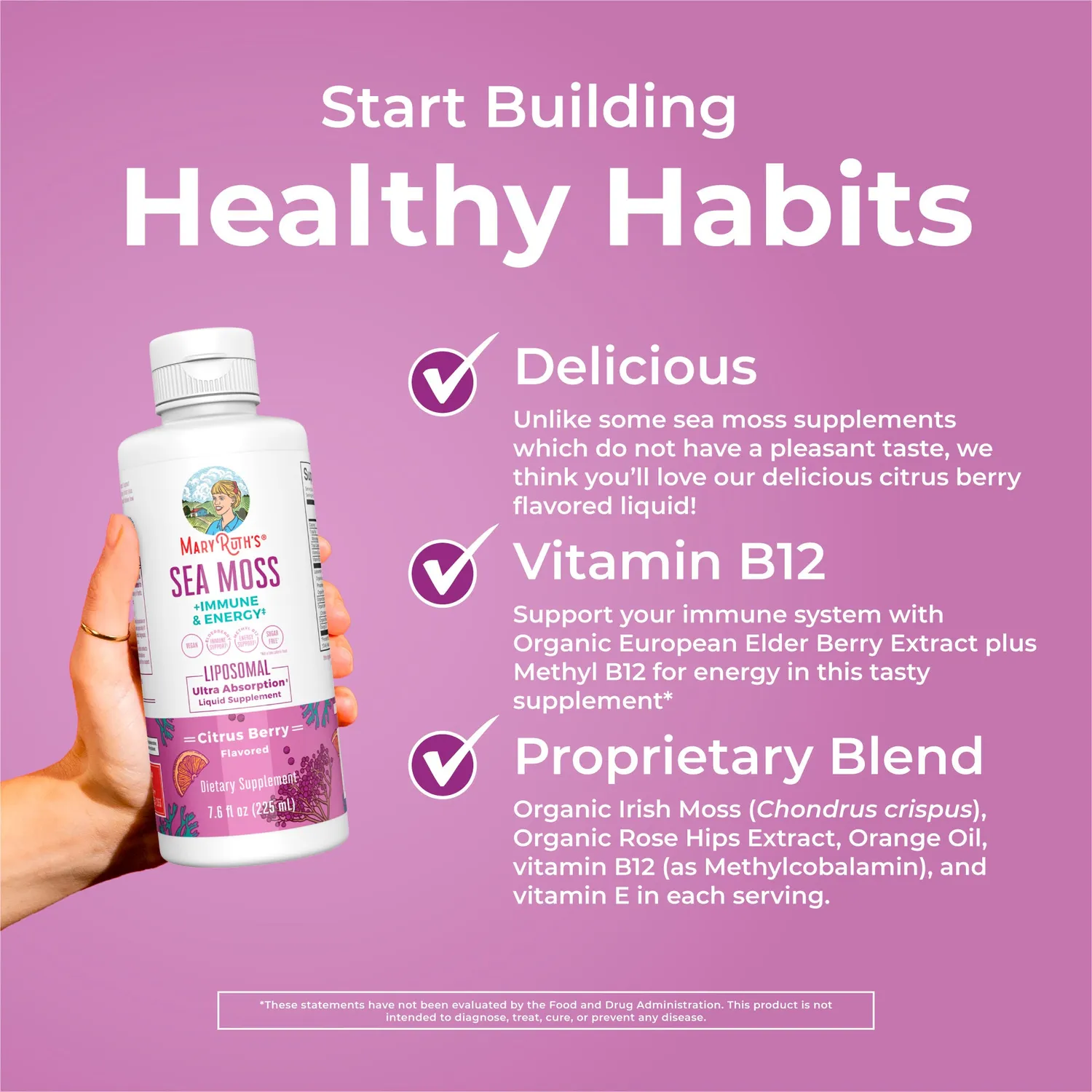 MaryRuth's Sea Moss Immune liposomal sitrus bær