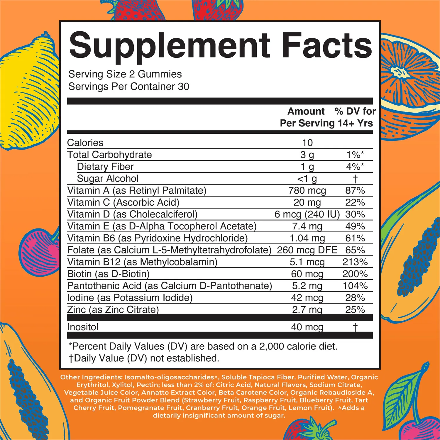 MaryRuth's Adult Multivitamin gummies voksen sukkerfri