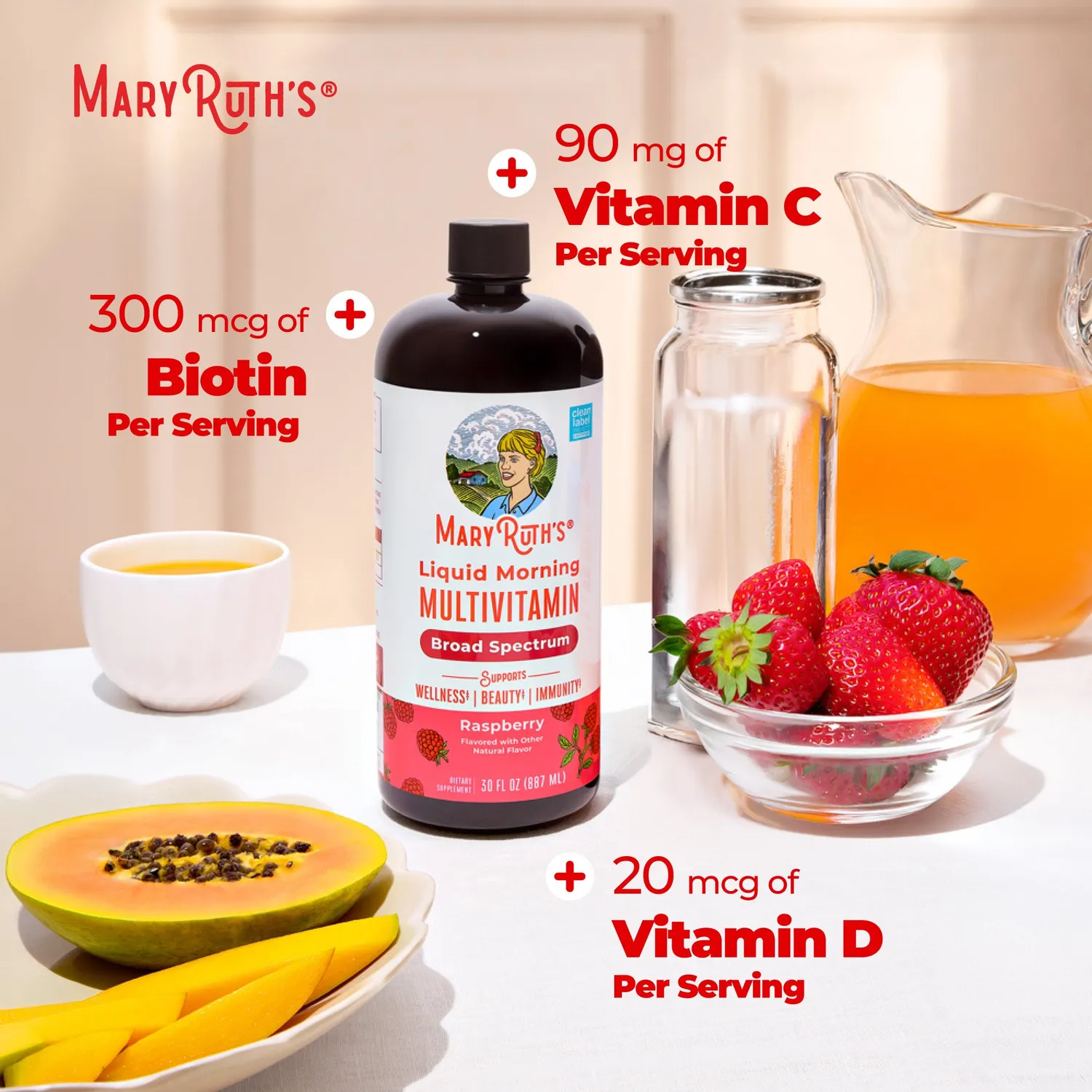 MaryRuth's Liquid Morning Multivitamin flytende familie
