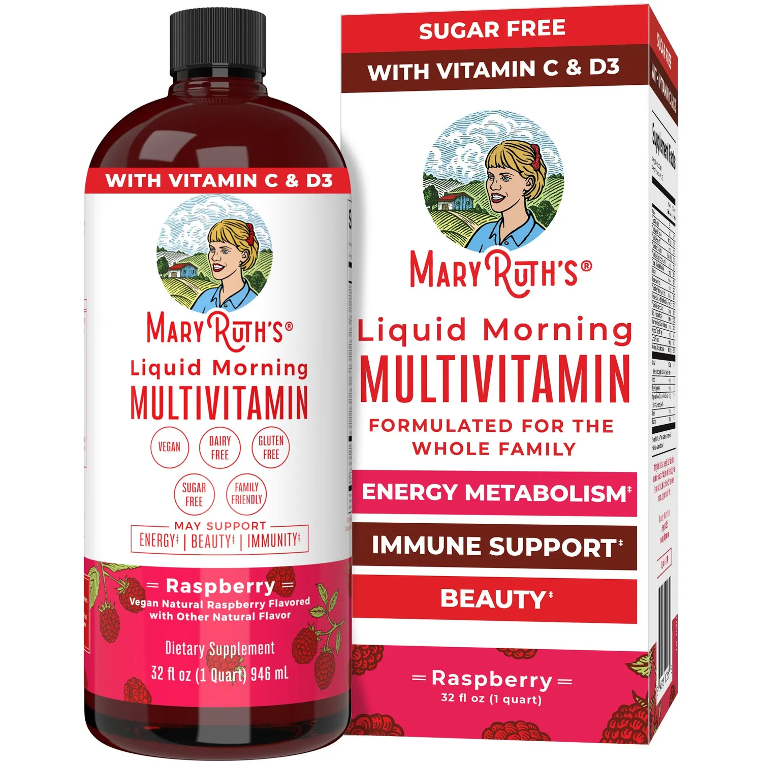 MaryRuth's AM & PM Routine flytende morgen- og kveldsvitamin pakke