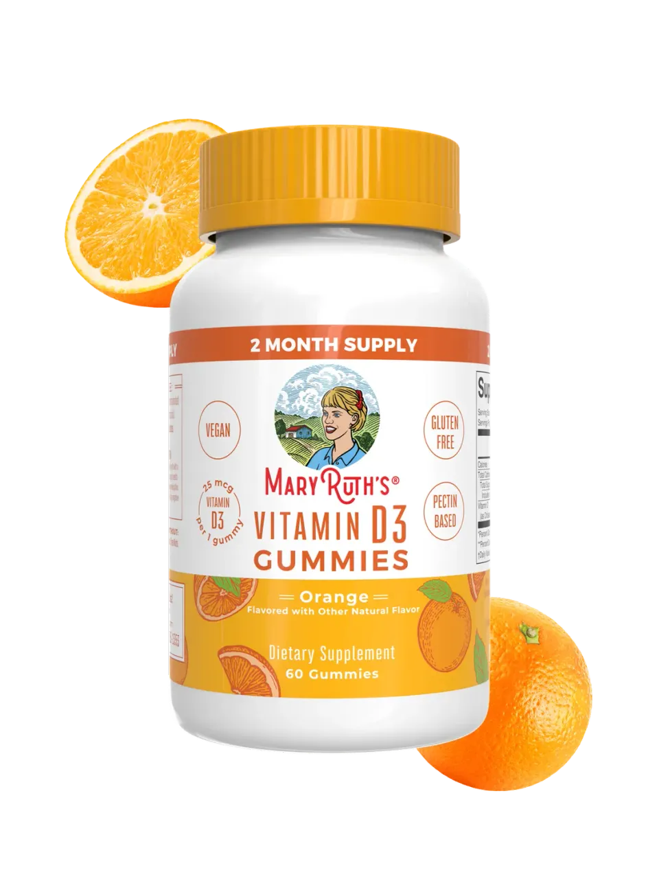 MaryRuth's D3 gummies 60 stk appelsin vegansk