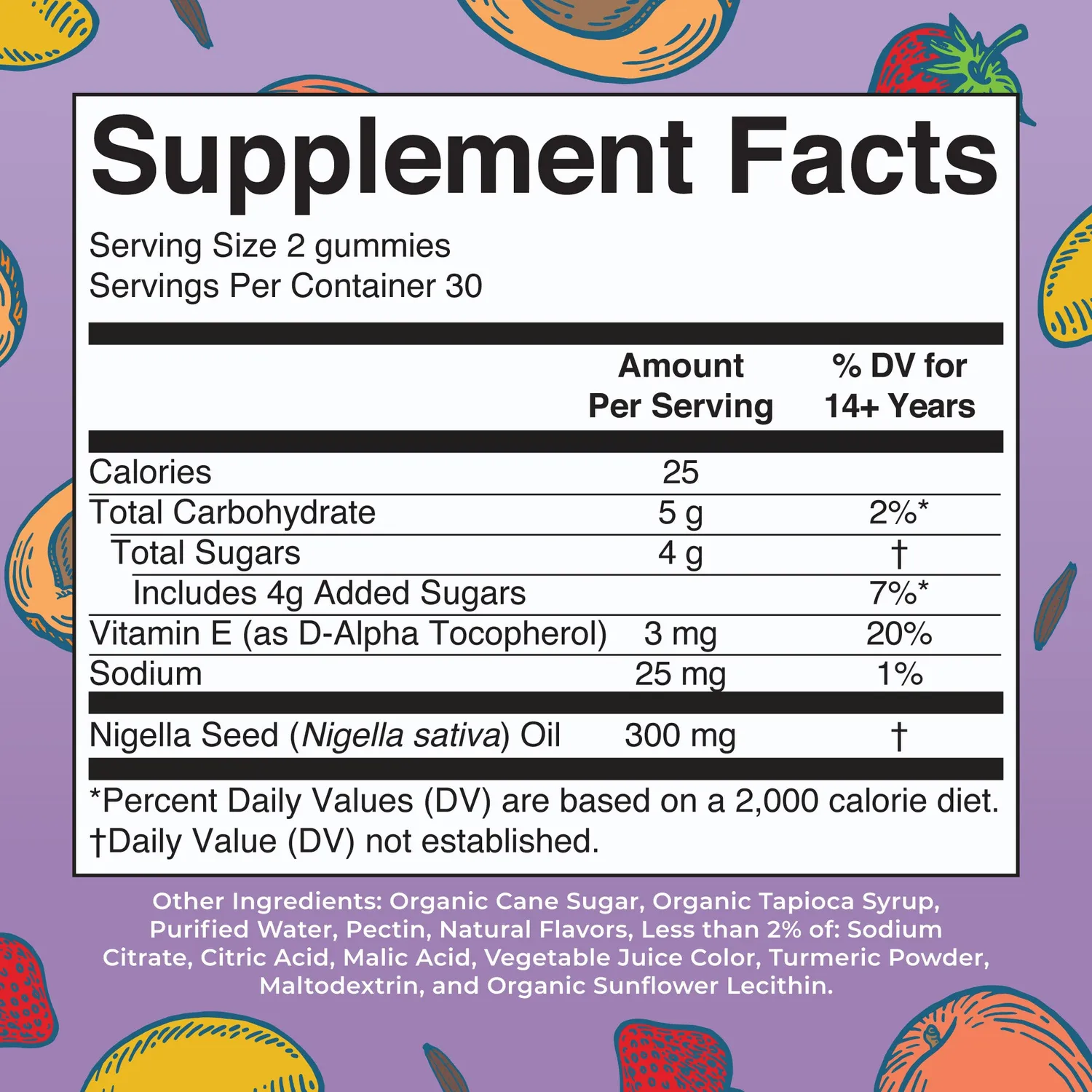 MaryRuth's Black Seed Oil gummies mango 300 mg