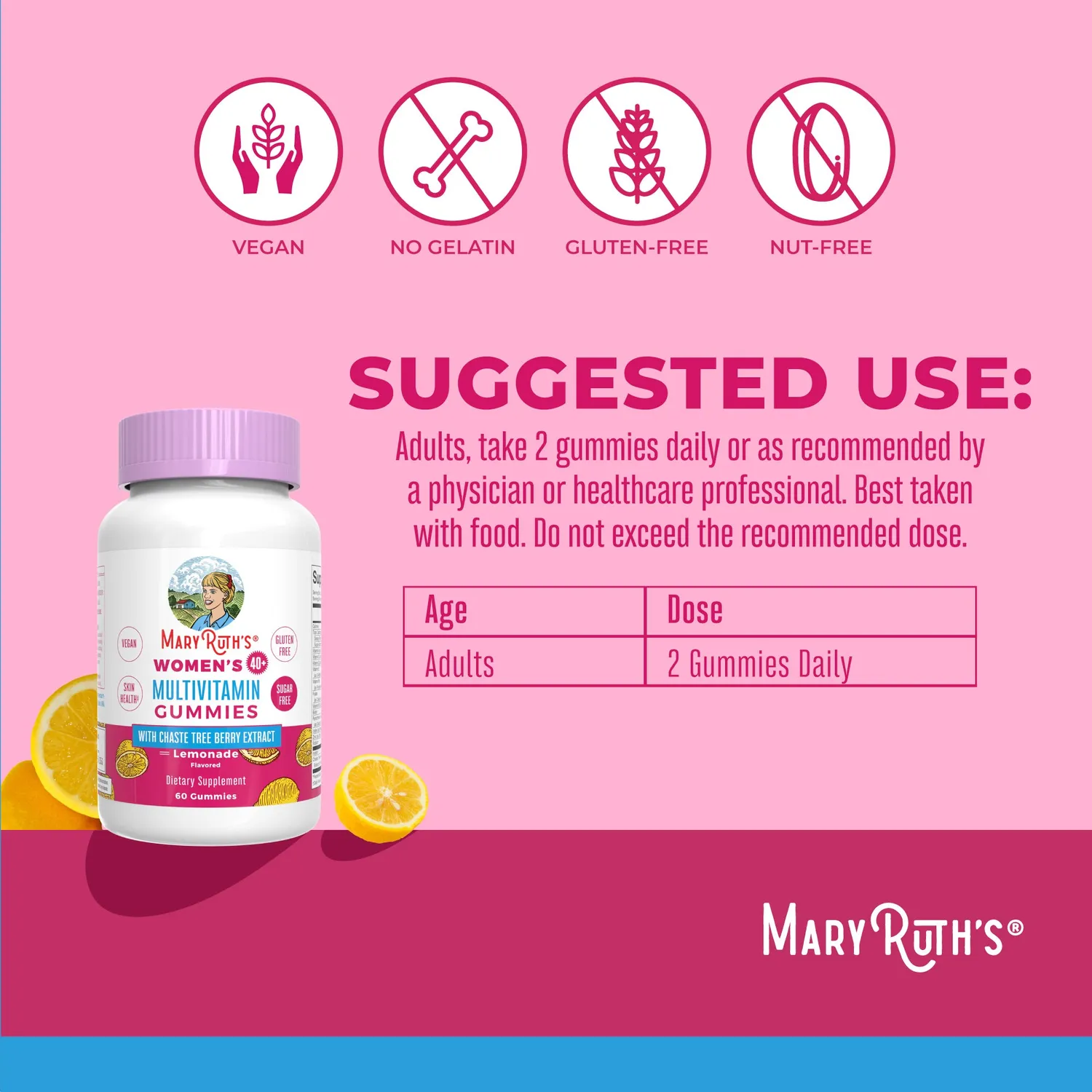 MaryRuth's Women's 40+ Multivitamin gummies kvinner 40+