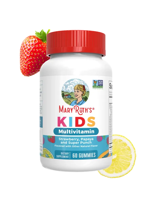 MaryRuth's Kids Multivitamin gummies sukkerfri 1 om dagen med D-vitamin
