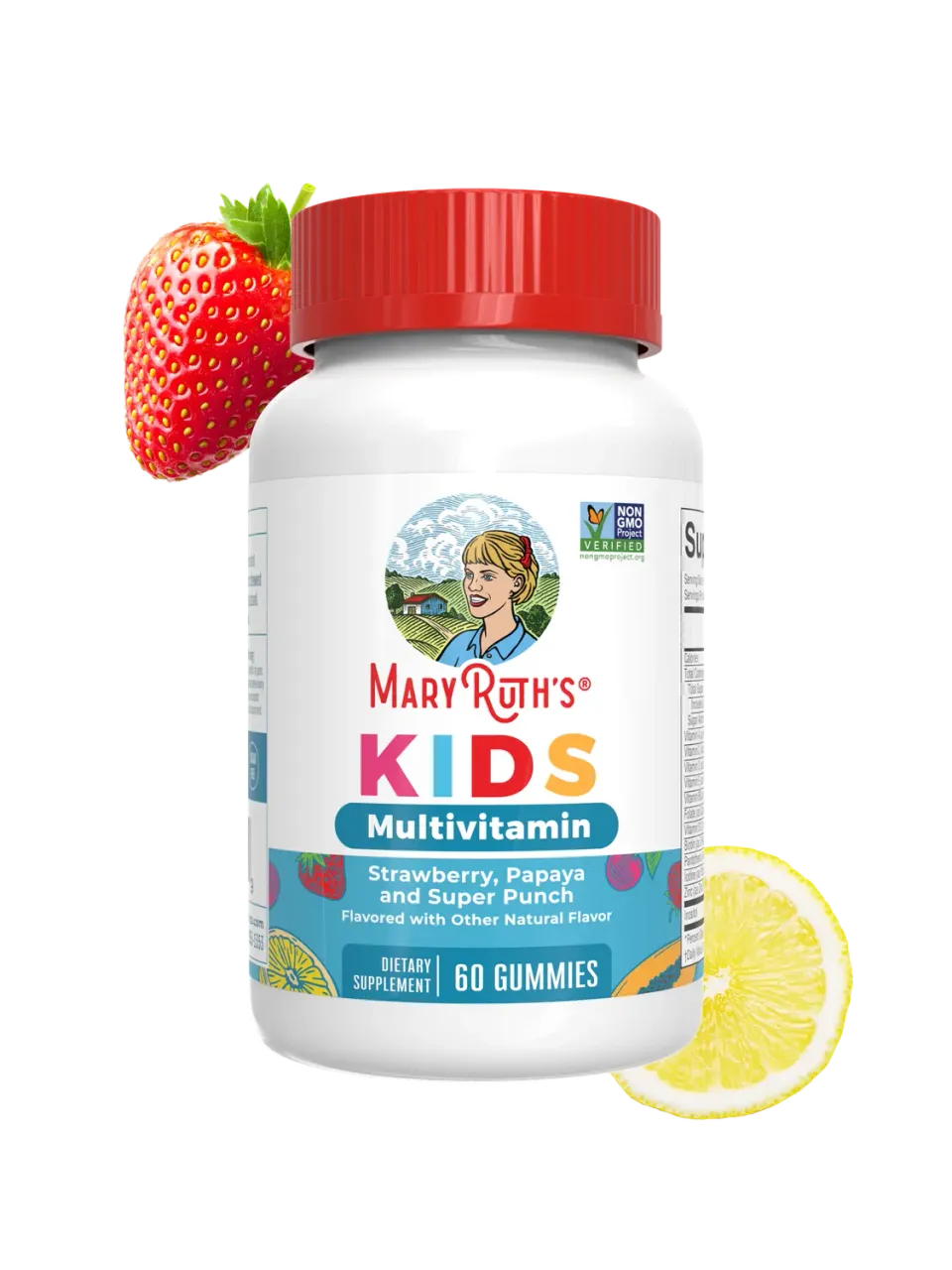 MaryRuth's Kids Multivitamin gummies sukkerfri 1 om dagen med D-vitamin
