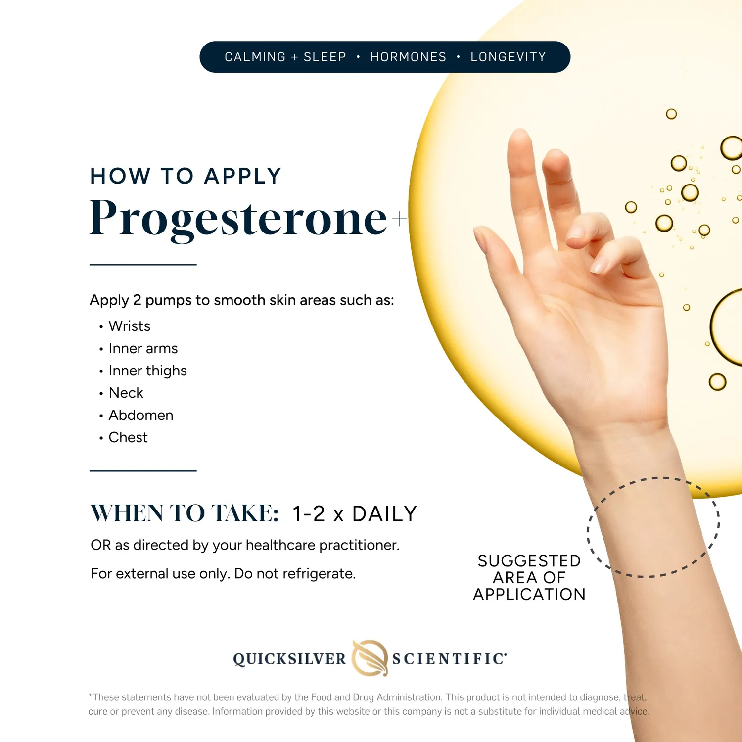 Quicksilver Scientific Progesterone+ serum 30 ml kvinner 12 mg