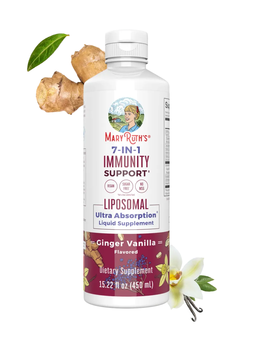 MaryRuth's 7-in-1 Immunity Support liposomal 30 doser med C-vitamin