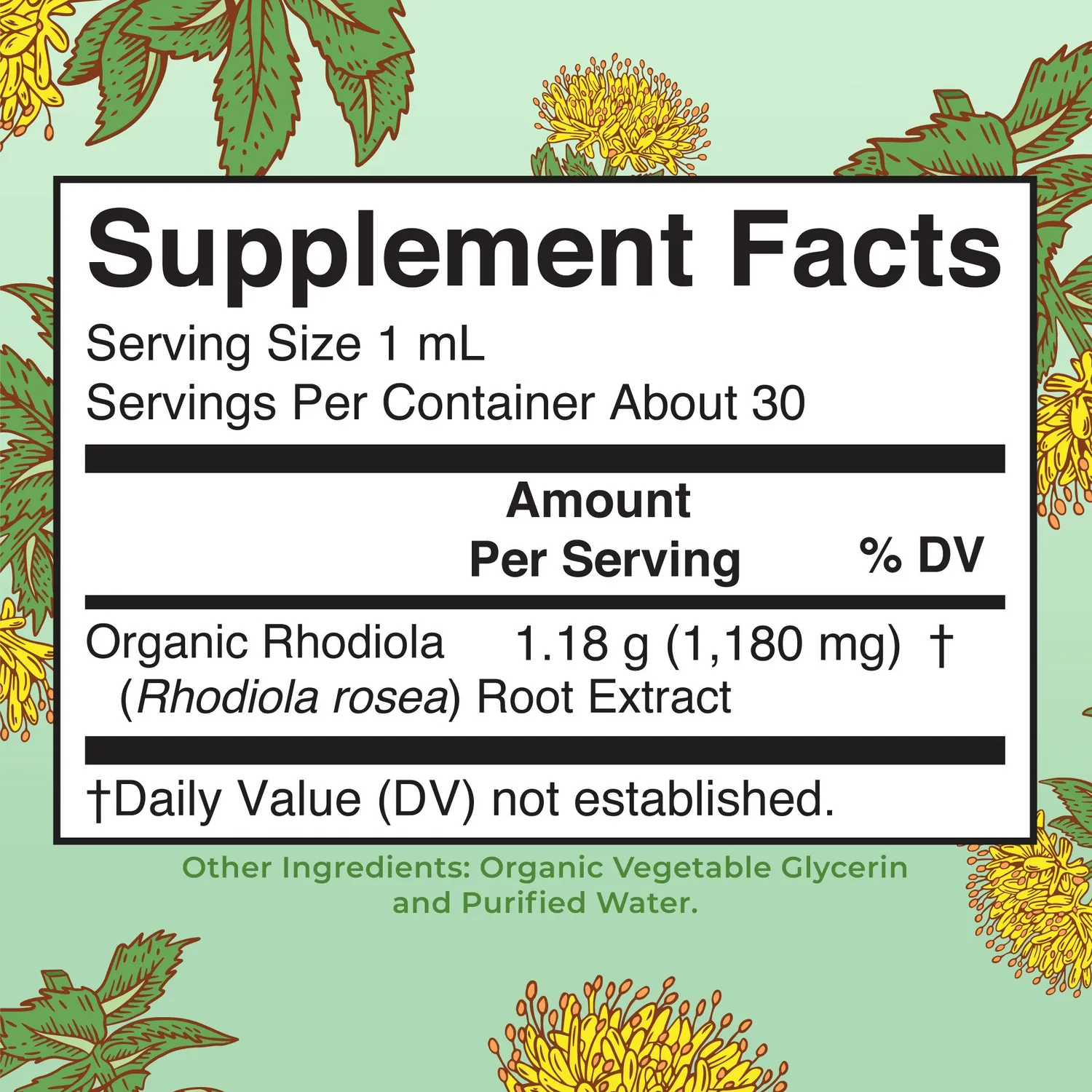 MaryRuth's Organic Rhodiola Root Liquid Extract dråper uten smak stress