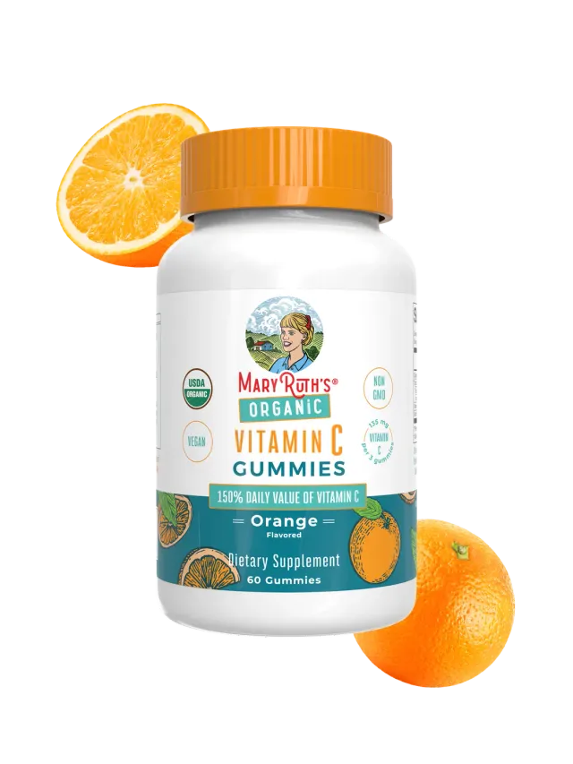 MaryRuth's C-vitamin vingummi appelsin økologisk 135 mg