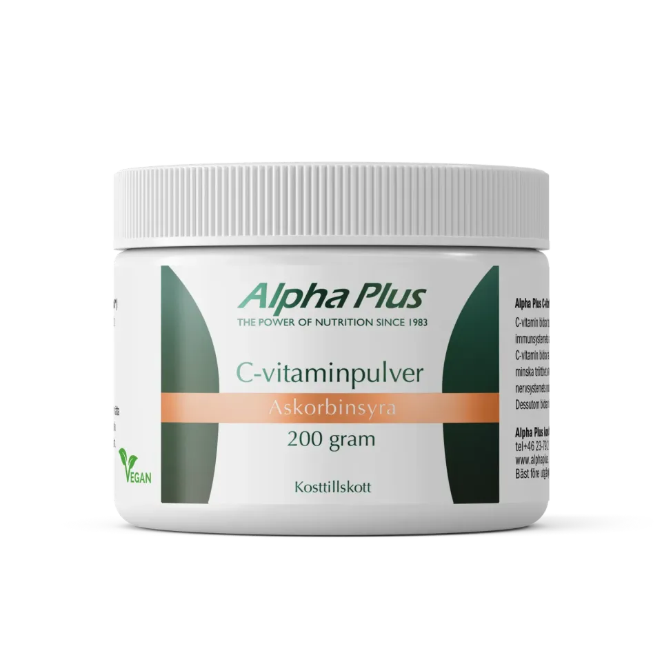 A+ Multivitamin C-vitamin pulver 200 g askorbinsyre