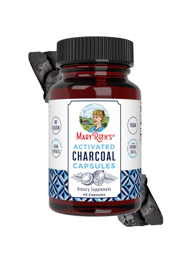 MaryRuth's Activated Charcoal kapsler kokos 20–40 doser