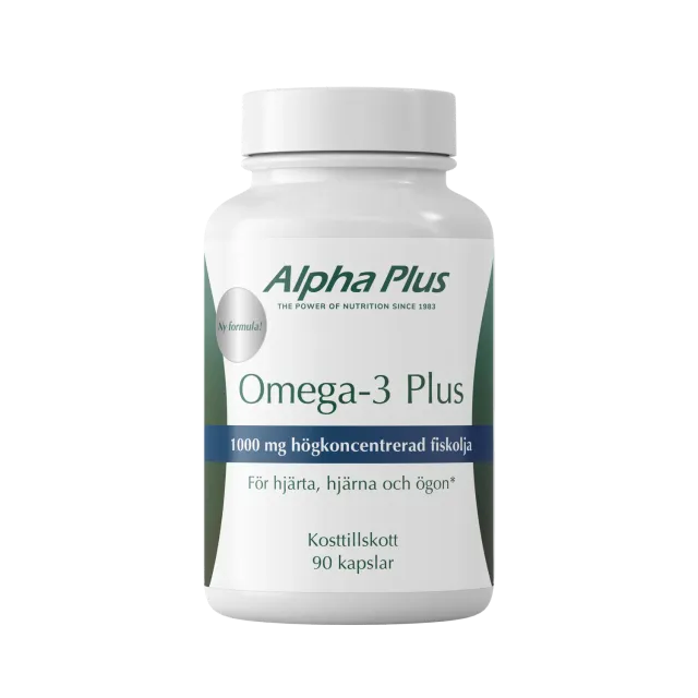 A+ Omega-3 Plus kapsler 90 stk fiskeolje