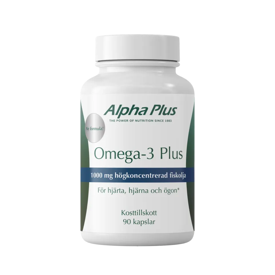 A+ Omega-3 Plus kapsler 90 stk fiskeolje