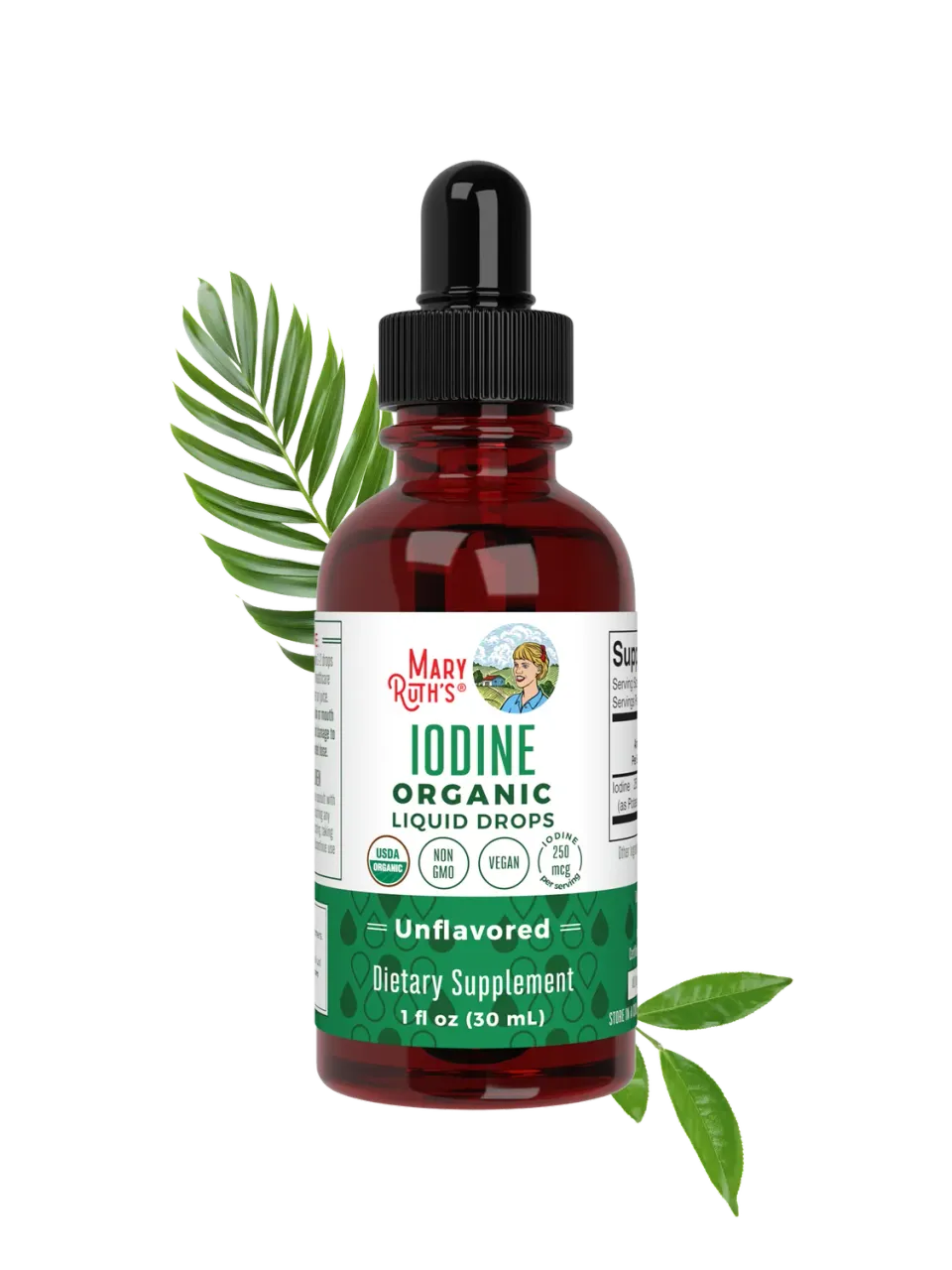 MaryRuth's Iodine Liquid Drops jod 450 doser 2 dråper