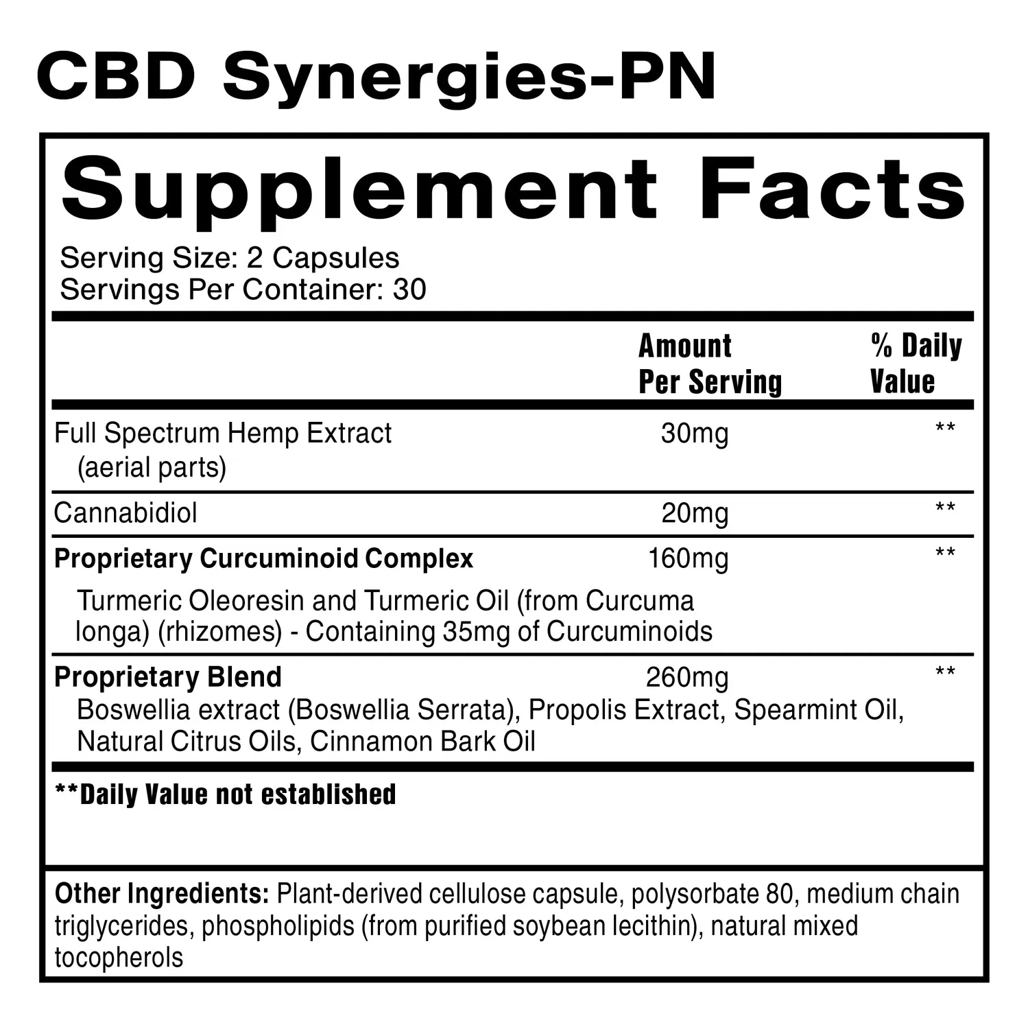 Quicksilver Scientific CBD Synergies-PN kapsler 60 stk fullspektret