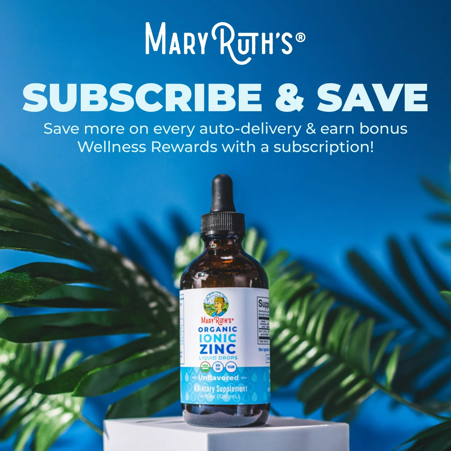 MaryRuth's Organic Ionic Zinc Liquid Drops dråper uten smak immun