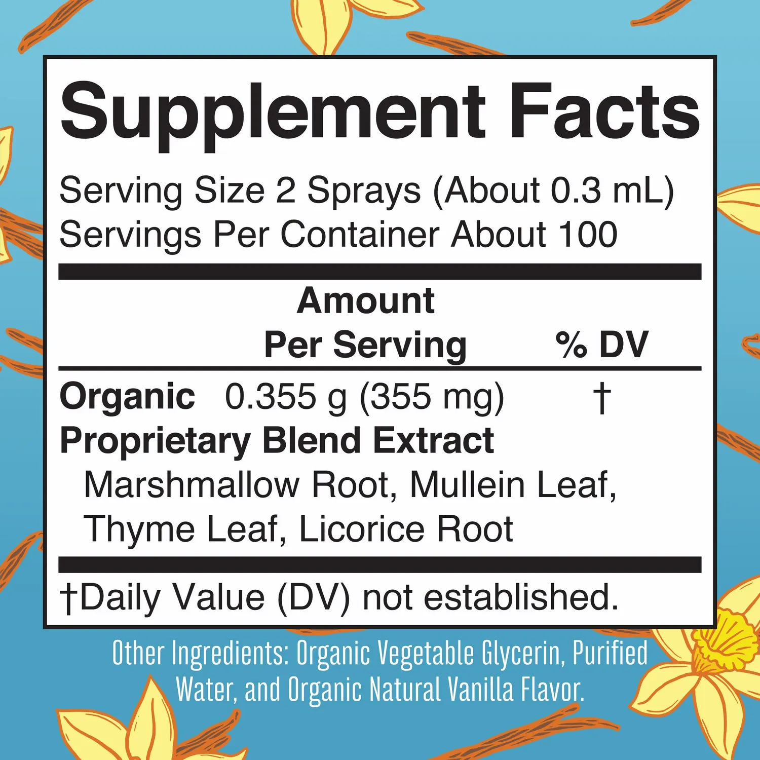 MaryRuth's Organic Throat Spray halsspray vanilje