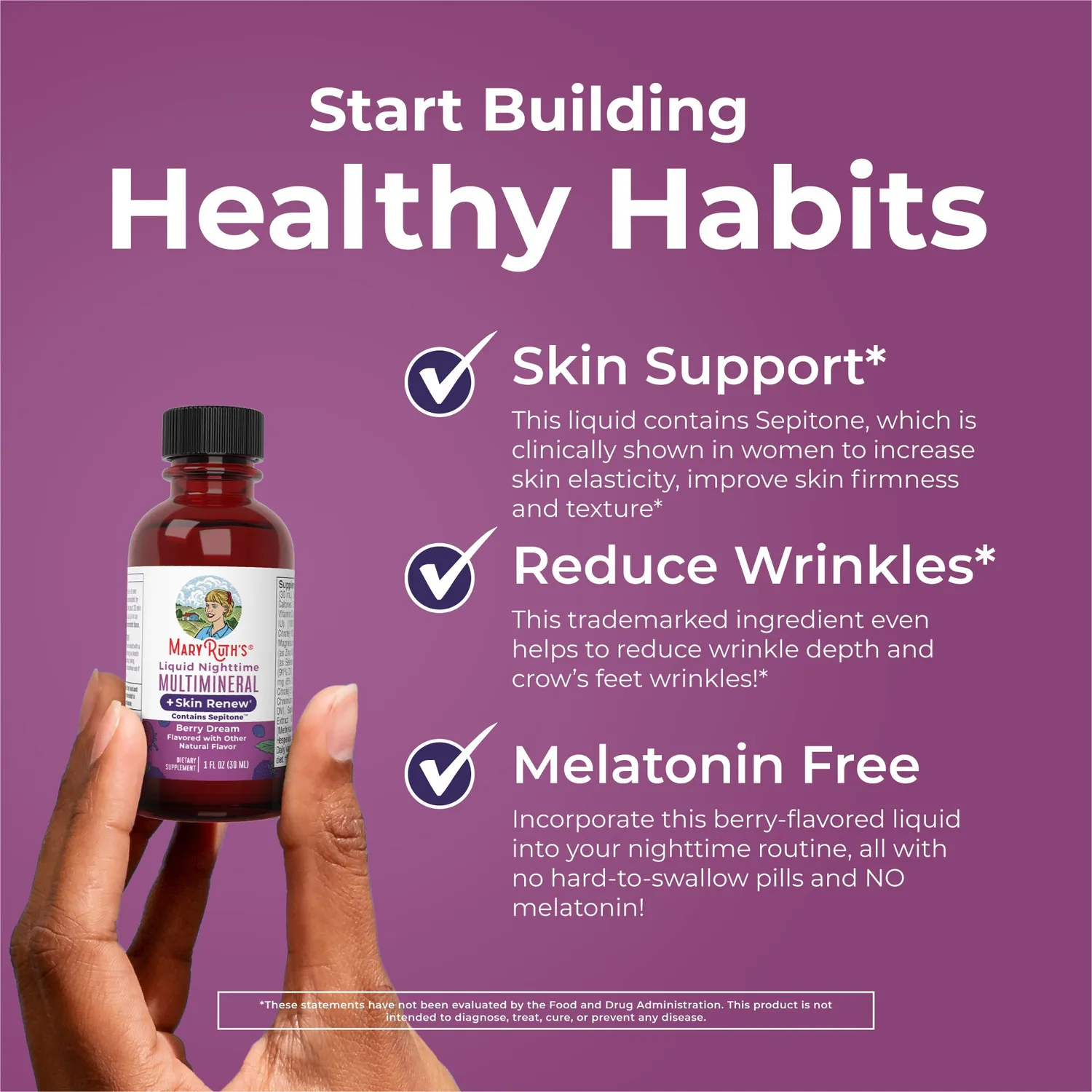 MaryRuth's Nighttime Skin Renew reisepakning flytende