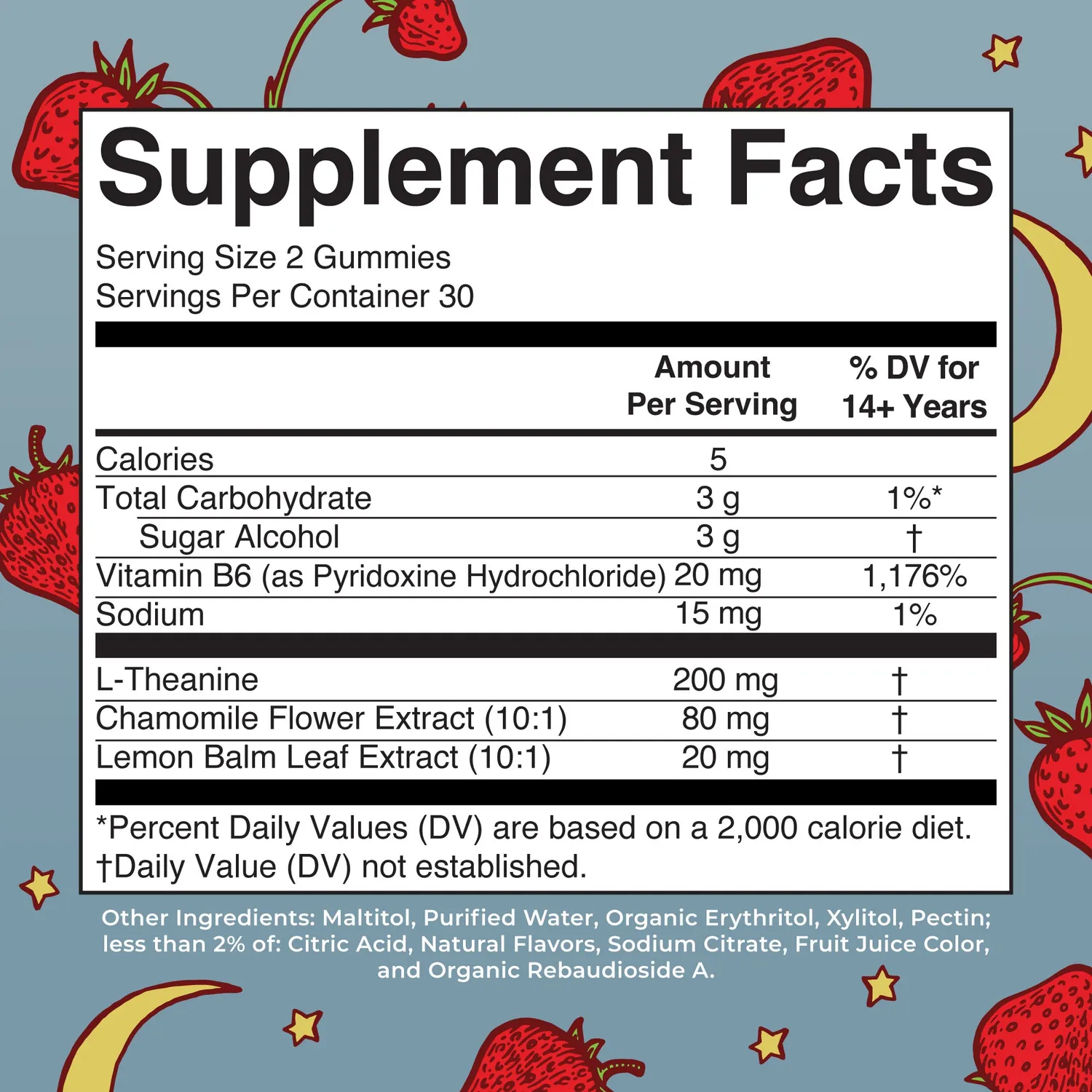 MaryRuth's Melatonin Free Sleep Gummies jordbær 60 stk