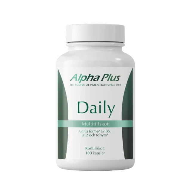 Alpha Plus Daily multivitamin 100 kapsler bredspektret