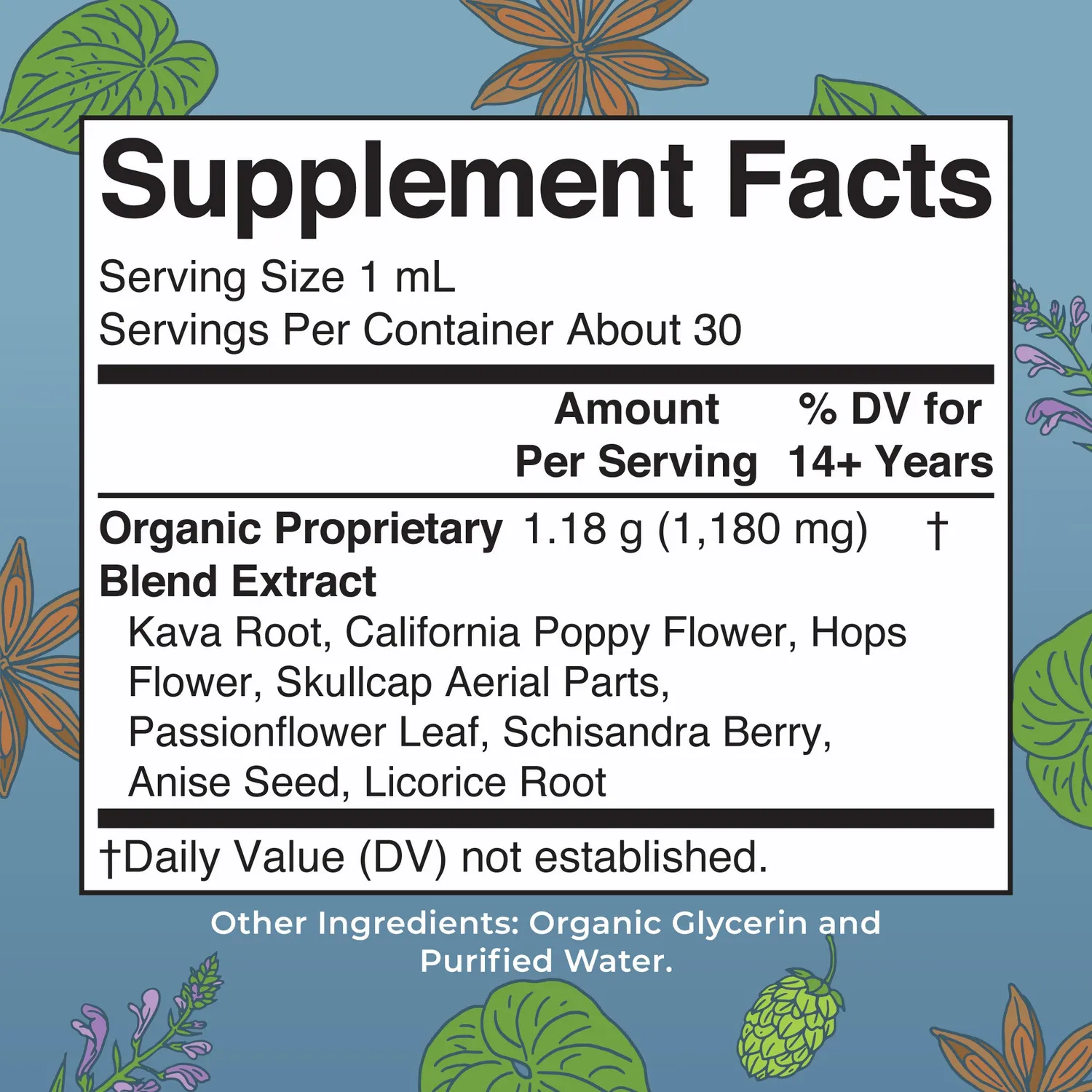 MaryRuth's Organic Calming Kava dråper 30 doser ro
