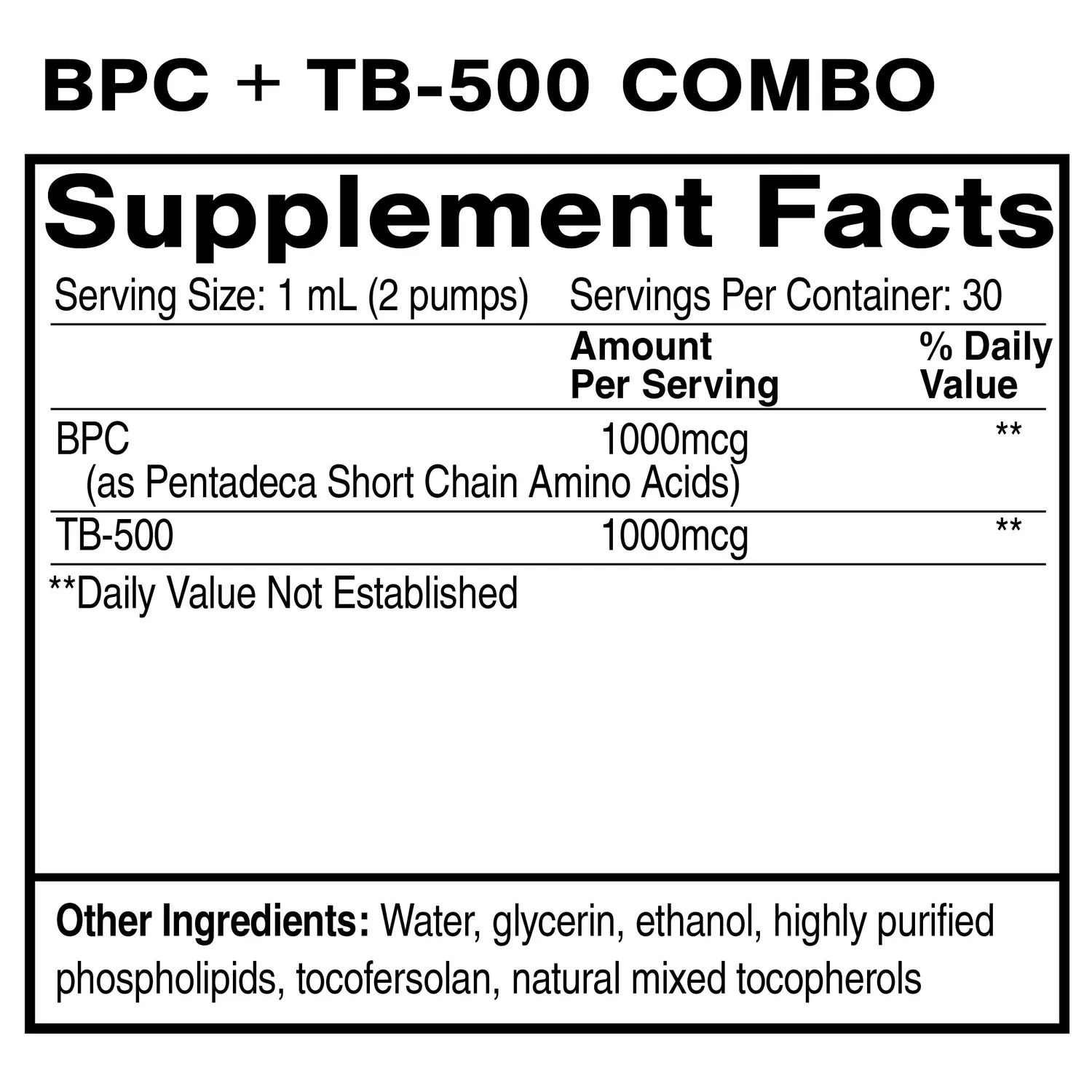 Quicksilver BPC TB-500 dråper 30 ml peptid