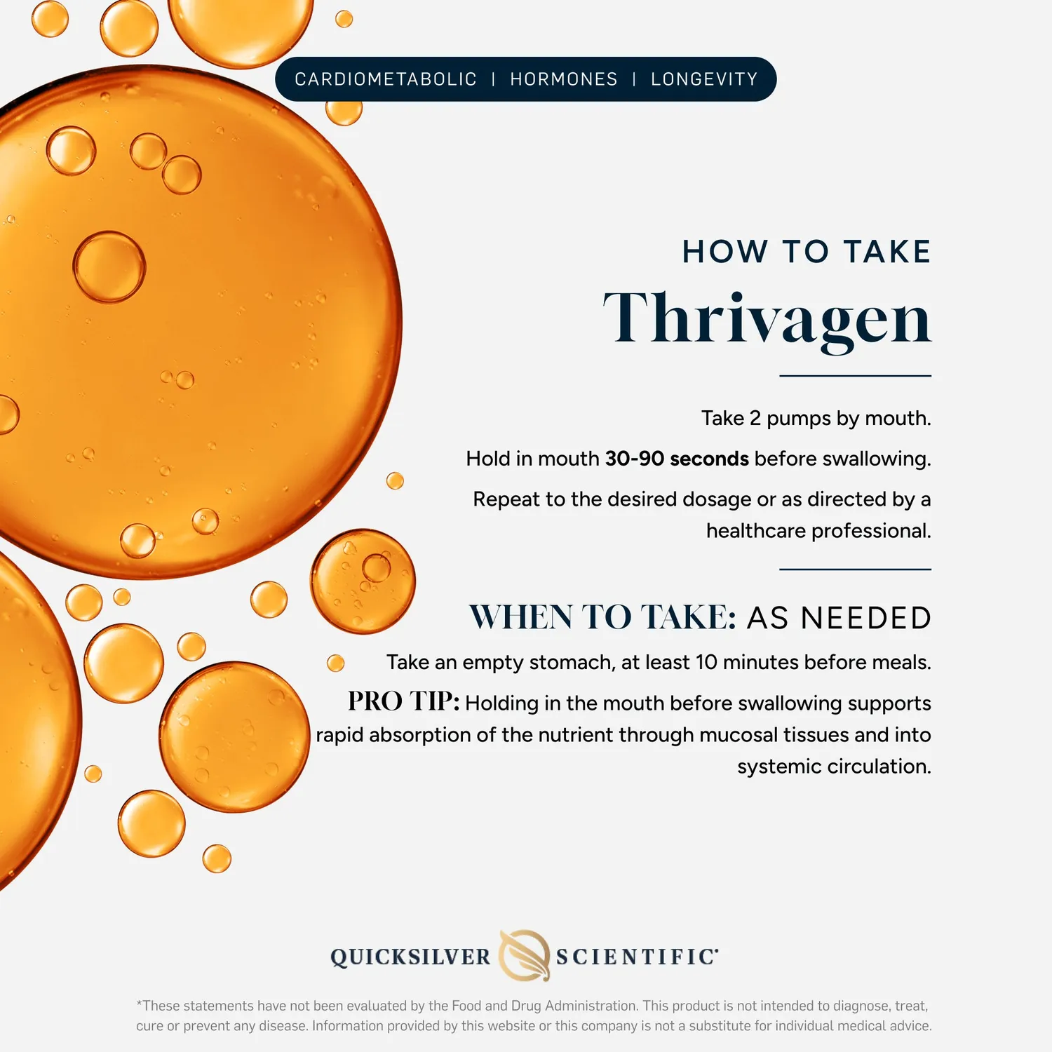 Quicksilver Scientific Thrivagen urtetilskudd 50 ml for kvinner