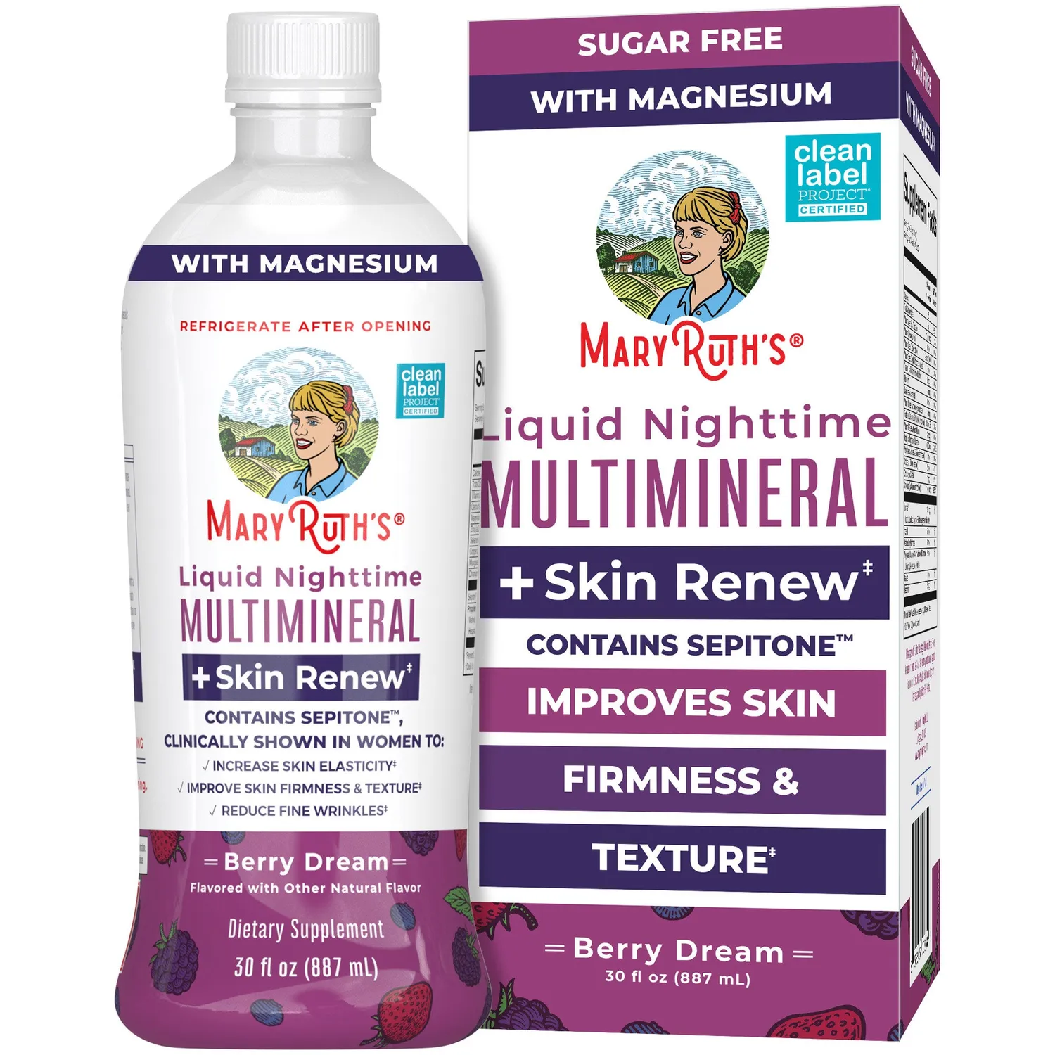 MaryRuth's Triad of Health + Hair & Skin flytende kur 3-pack