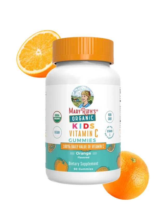 MaryRuth's Organic Kids Vitamin C Gummies tyggetablett appelsin 60 stk
