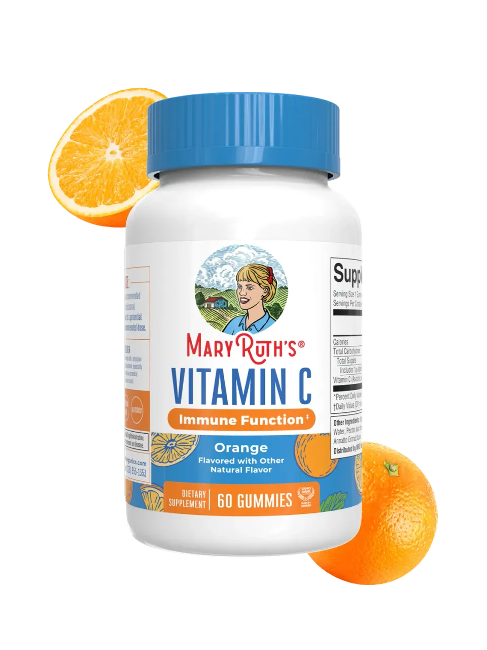 MaryRuth's Vitamin C vitamingummies appelsin 60 stk antioksidant