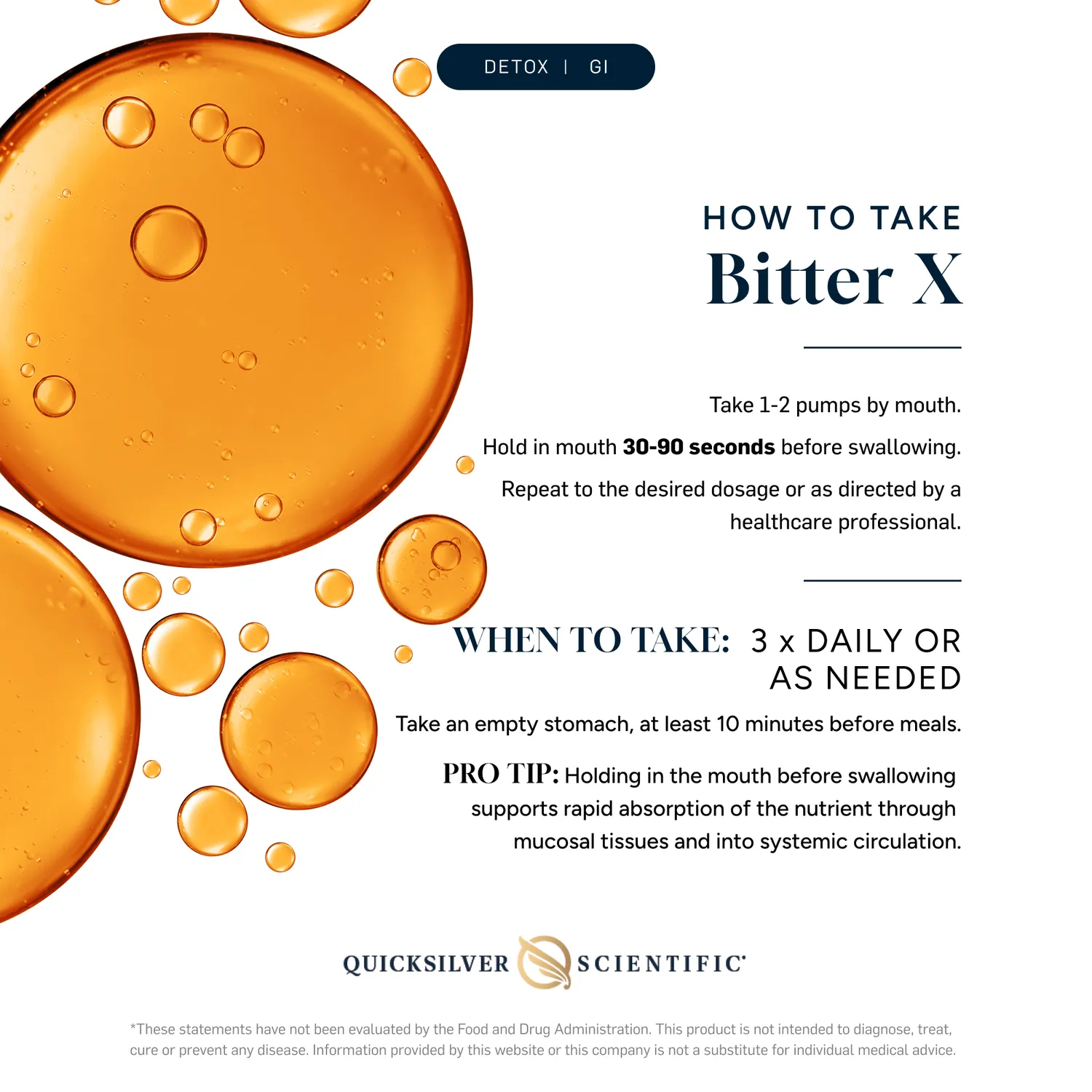 Quicksilver Scientific Bitter X tilskudd 50 ml bitterurter