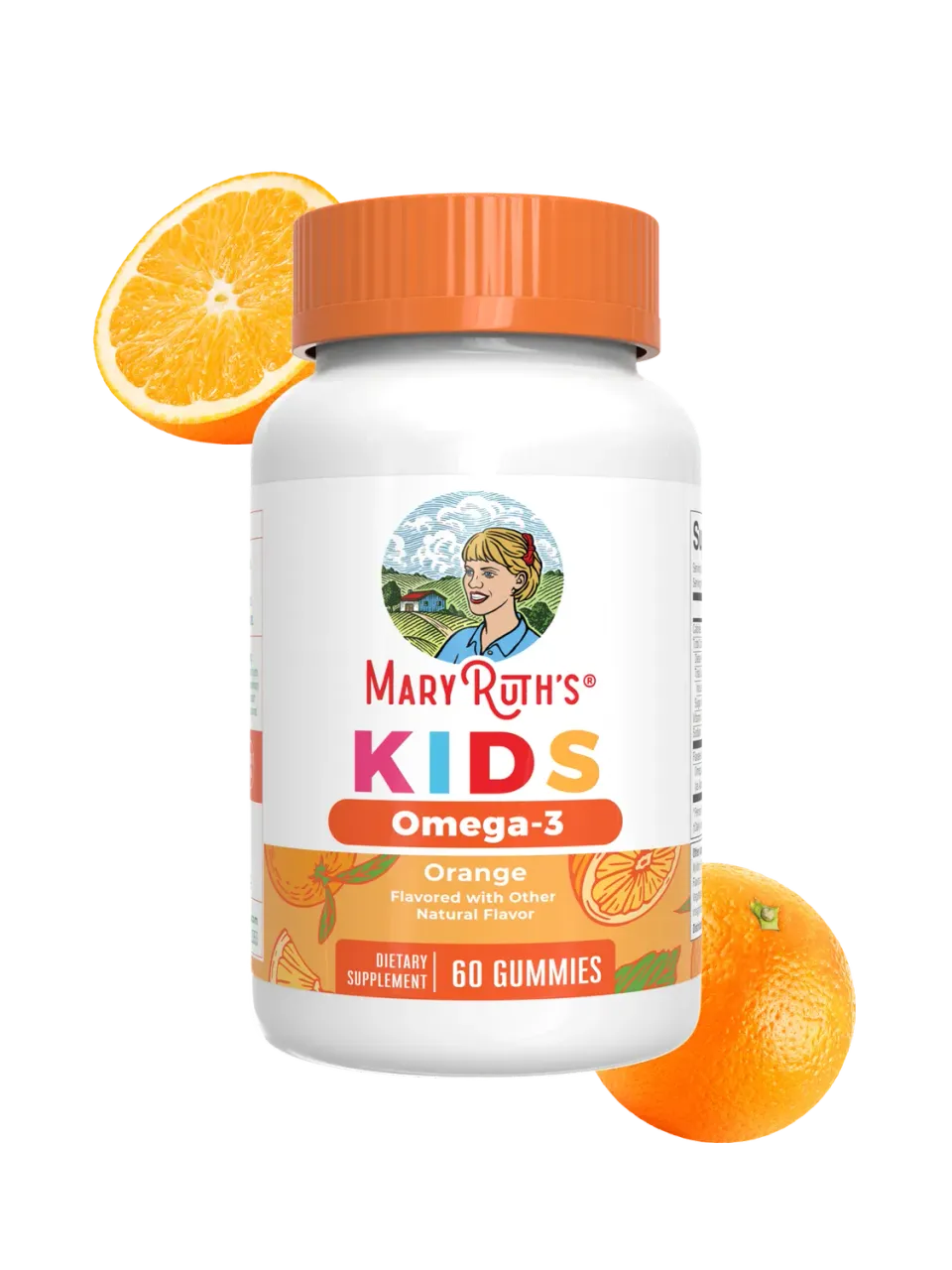 MaryRuth's Kids Omega-3 gummies appelsin 60 stk vegansk
