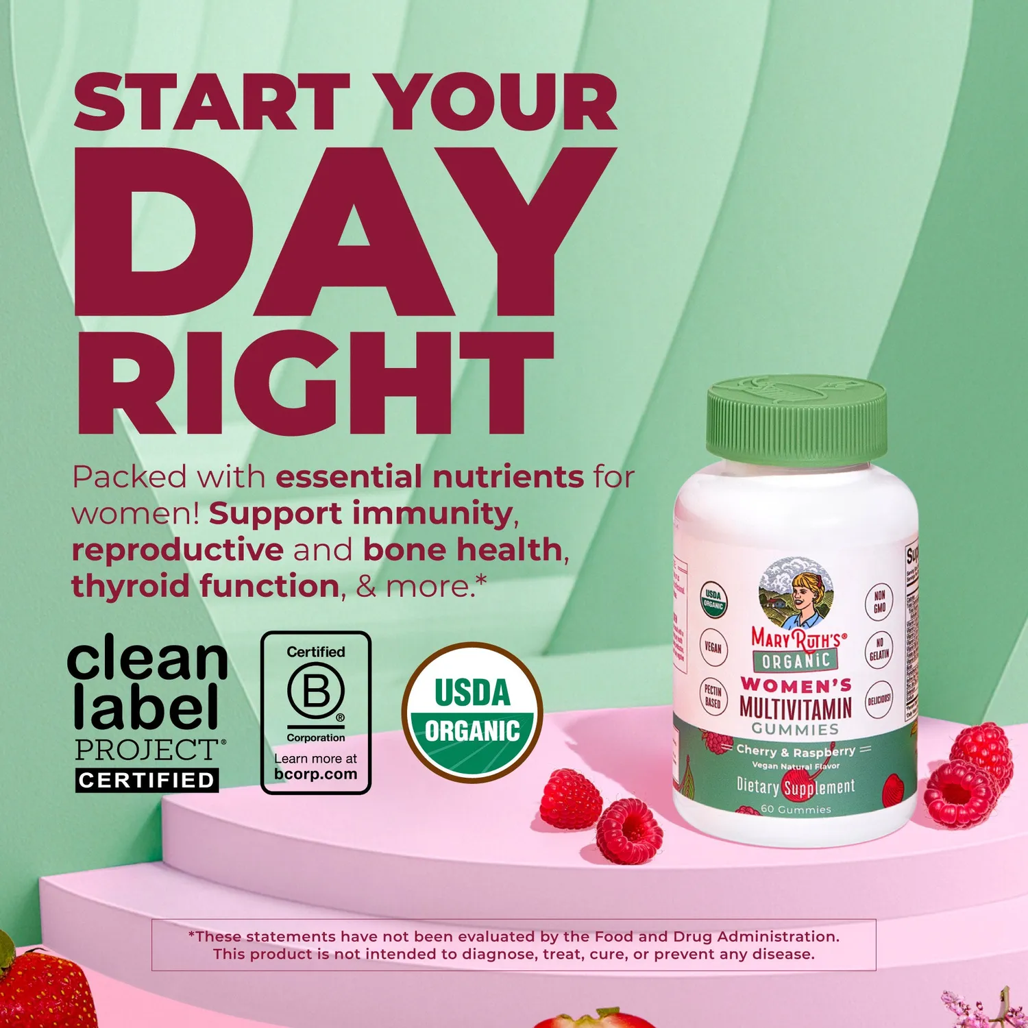 MaryRuth's Women's multivitamin vingummi 60 stk økologisk