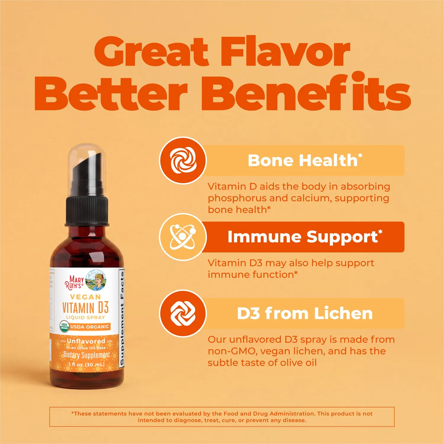 MaryRuth's Vitamin D3 spray vegansk nøytral 30 doser