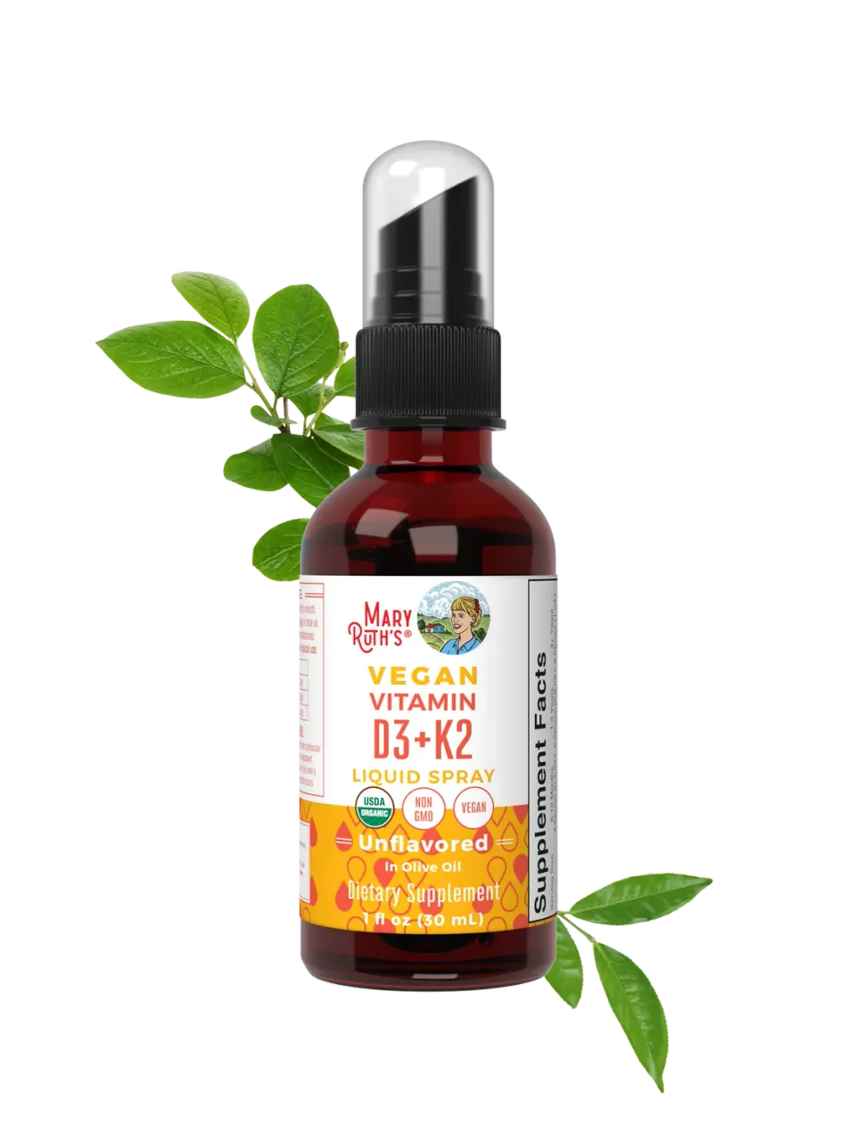 MaryRuth's Organic D3 + K2 spray usmaket 30 doser