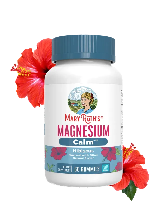 MaryRuth's Magnesium Calm vingummi hibiskus 60 stk magnesiumsitrat