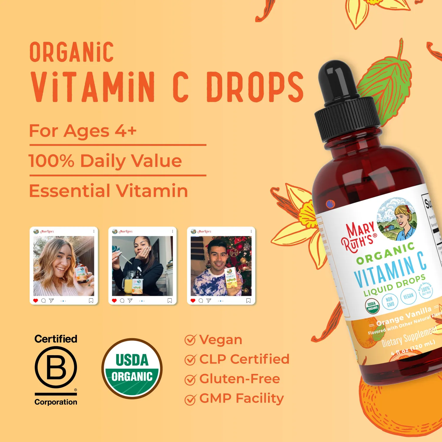 MaryRuth's Vitamin C vitamindråper 30 ml acerola
