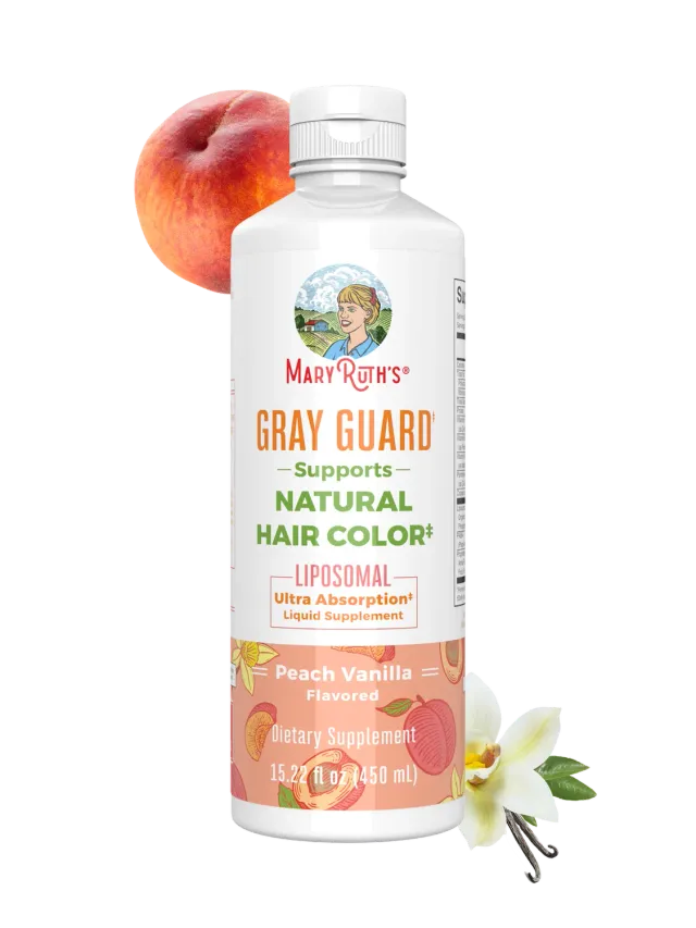 MaryRuth's Gray Guard liposomal hårvæske 450 ml fersken vanilje