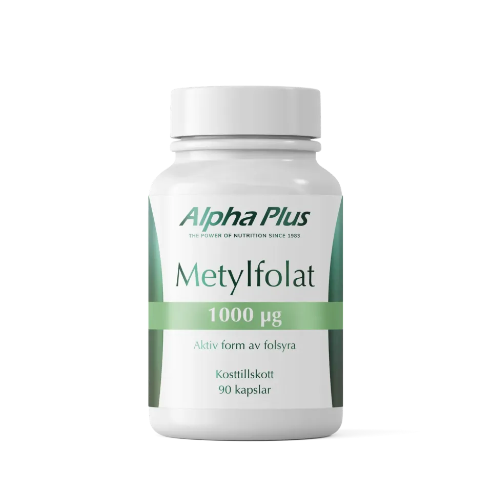 A+ Metylfolat 1000 µg kapsler 90 stk aktiv