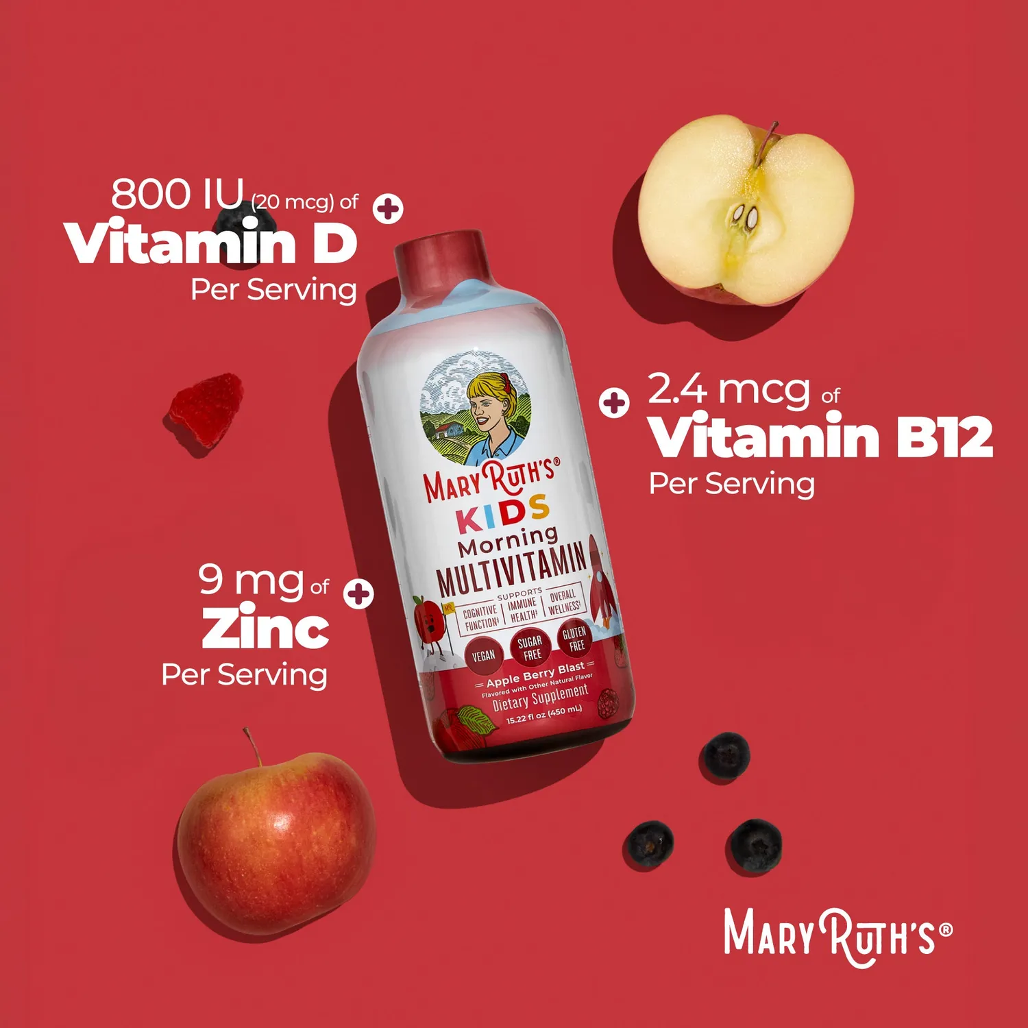 MaryRuth's Kids Liquid Morning Multivitamin flytende barn