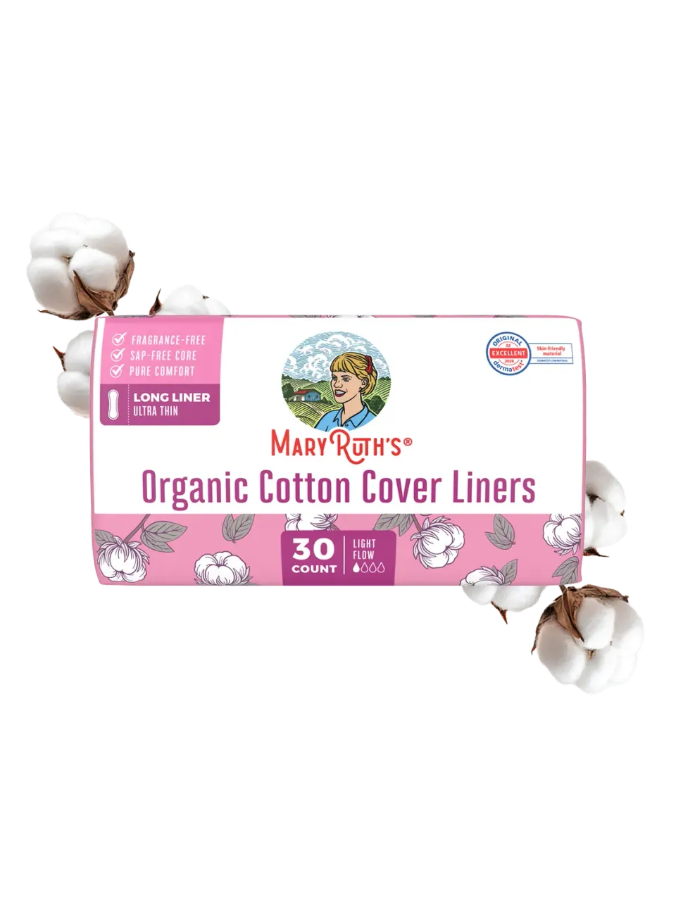MaryRuth's Organic Cotton Cover truseinnlegg uparfymert