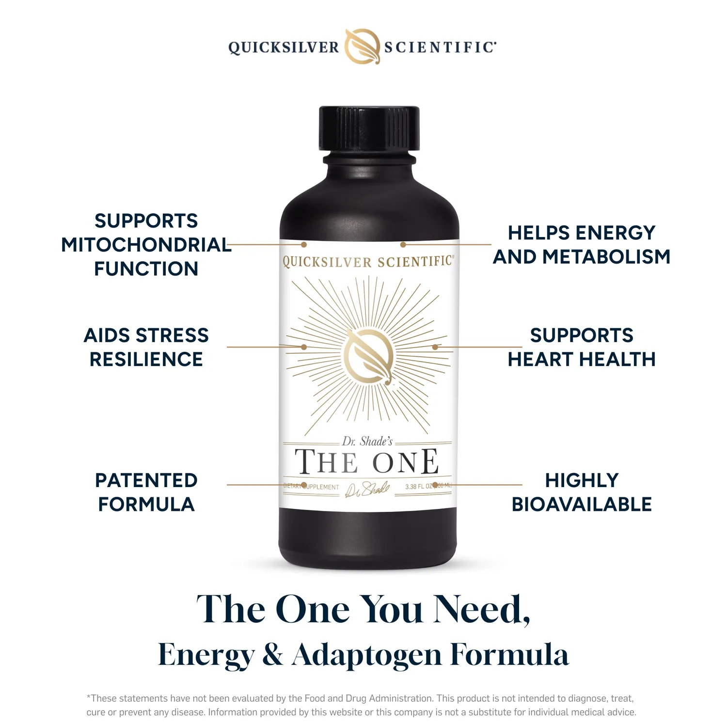 Quicksilver Scientific The One tilskudd 100 ml energi