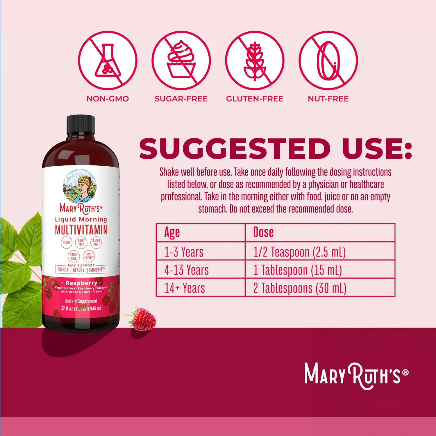 MaryRuth's AM & PM Routine flytende morgen- og kveldsvitamin pakke