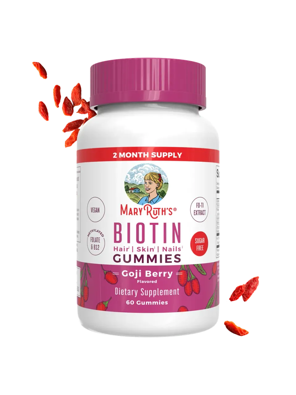 MaryRuth's Biotin Gummies gojibær 60 stk