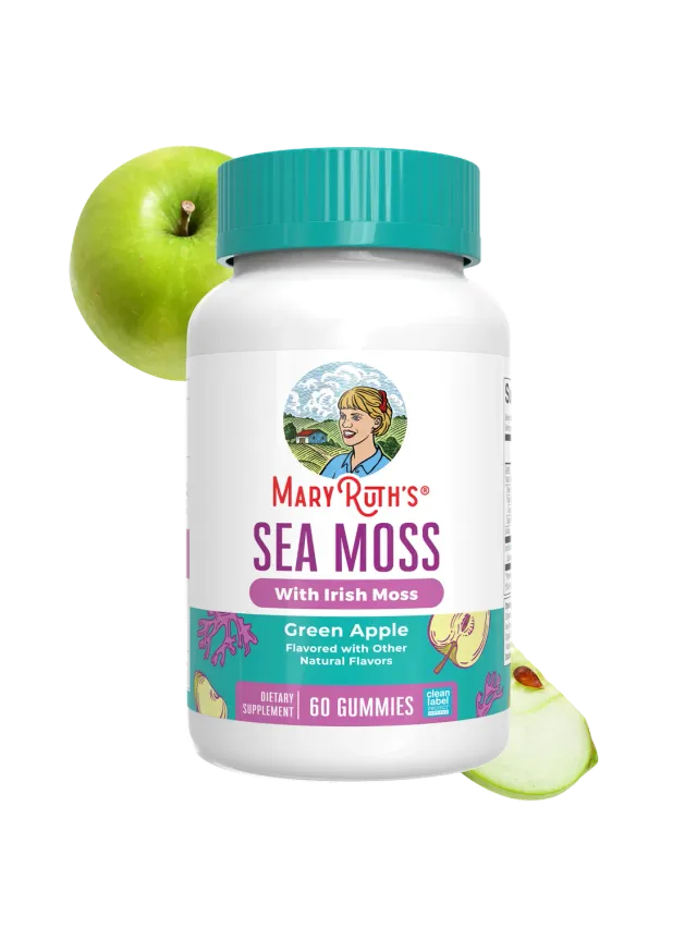 MaryRuth's Sea Moss gummies 60 stk grønt eple