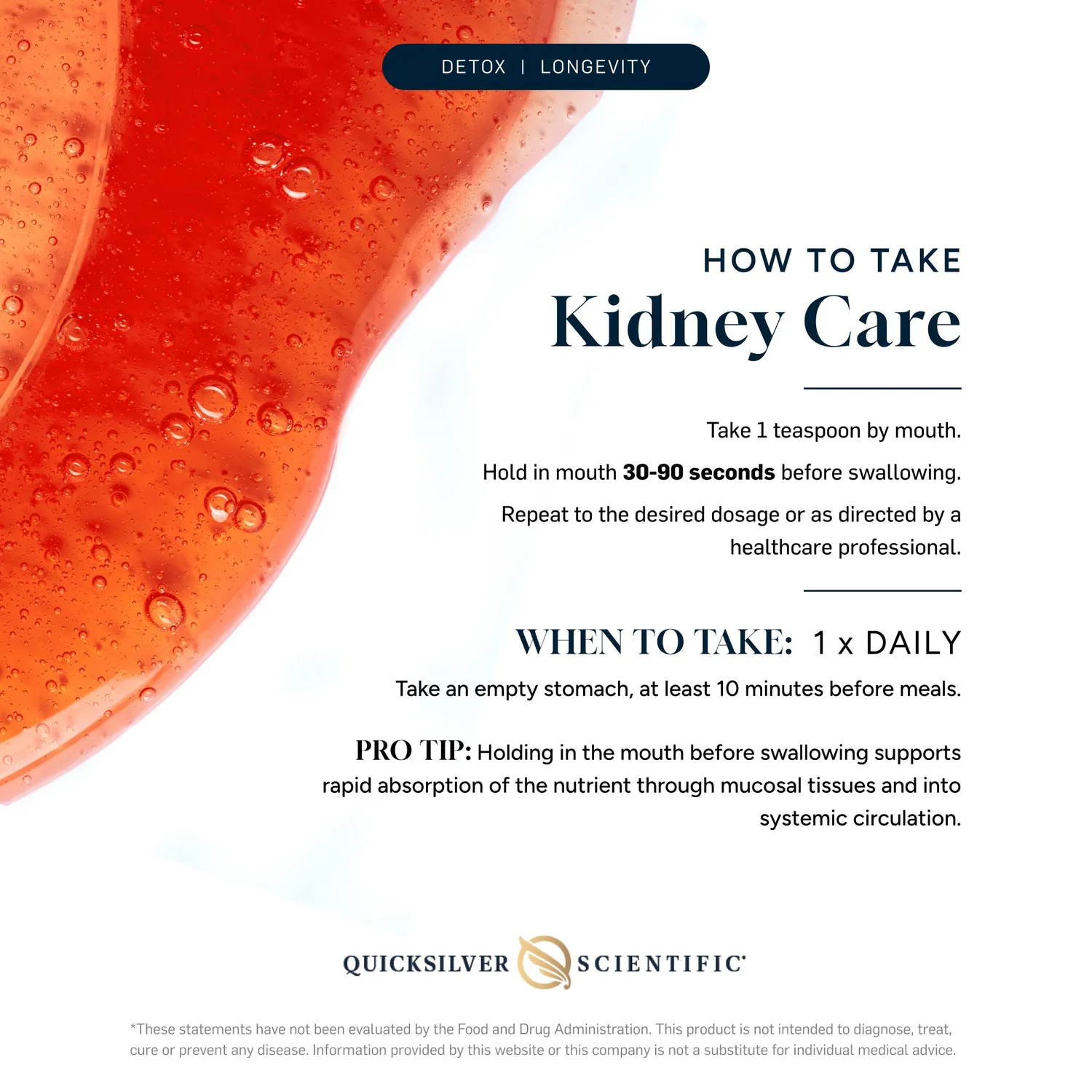 Quicksilver Kidney Care dråper 100 ml nyre