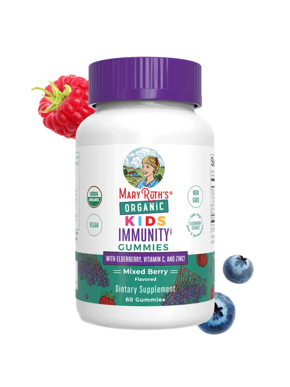 MaryRuth's Kids Immunity Gummies barnegummi 60 stk bær