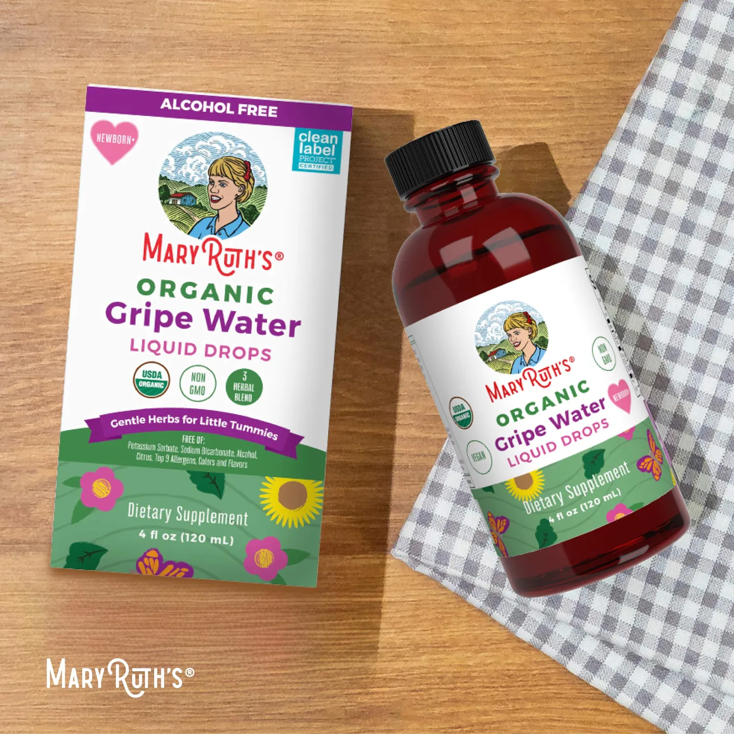 MaryRuth's Gripe Water spedbarnsdråper økologisk 60 doser