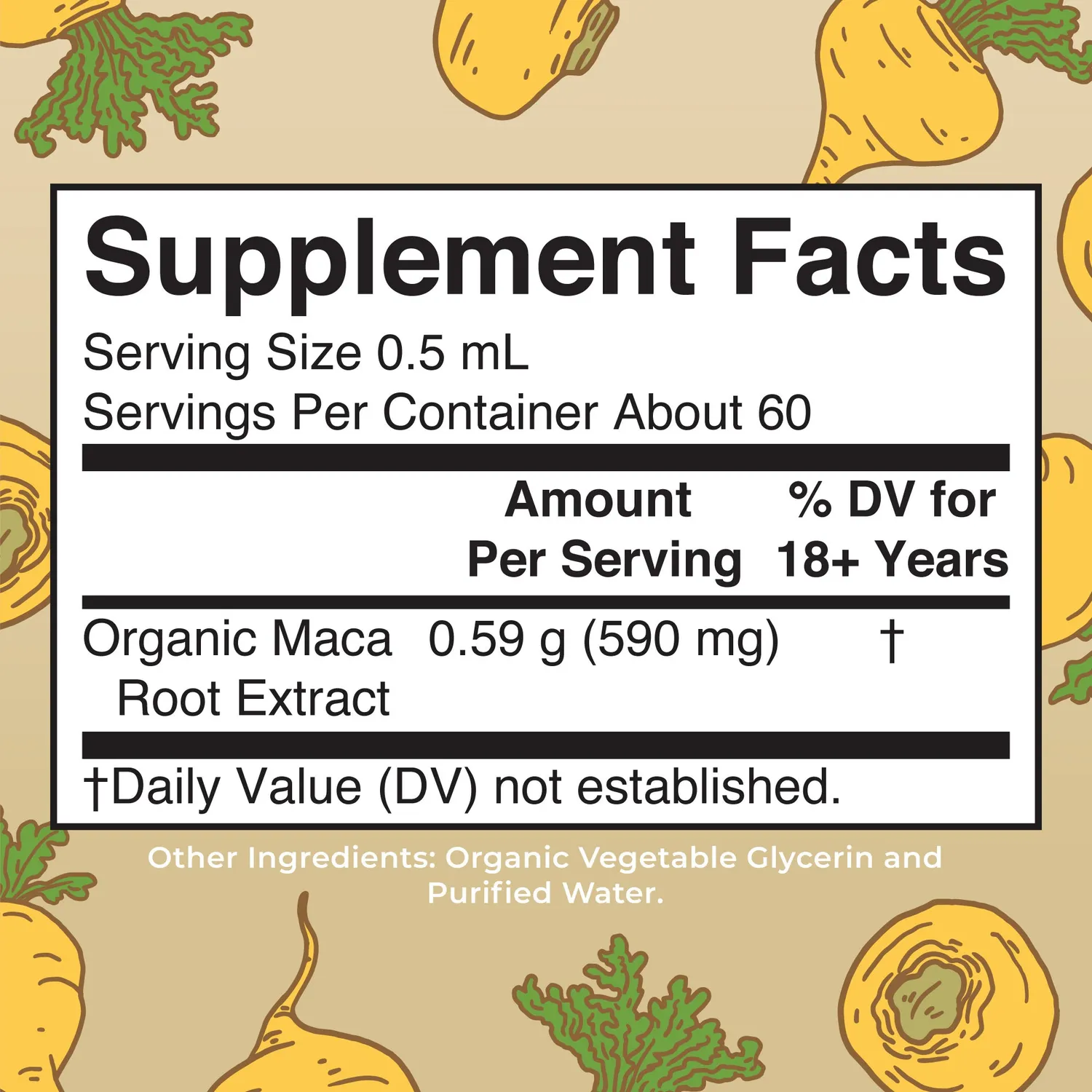 MaryRuth's Organic Maca Root dråper alkoholfri vitalitet
