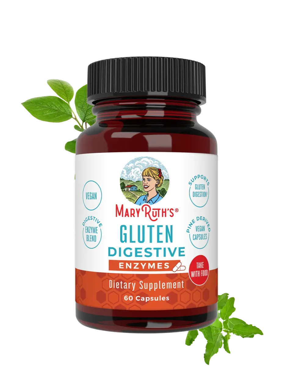 MaryRuth's Gluten Digestive Enzymes kapsler 60 stk